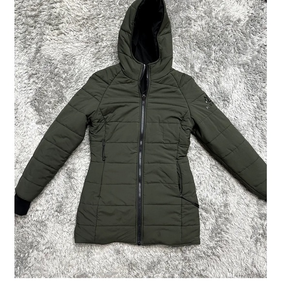 Norden reversible hooded parka jacket- black & army green size S - Picture 7 of 14